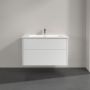 Villeroy & Boch Finero umywalka z szafką 100 cm i szafka lustrzana zestaw meblowy glossy white S00403DHR1 zdj.12