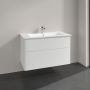 Villeroy & Boch Finero umywalka z szafką 100 cm i szafka lustrzana zestaw meblowy glossy white S00403DHR1 zdj.13