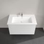 Villeroy & Boch Finero umywalka z szafką 100 cm i szafka lustrzana zestaw meblowy glossy white S00403DHR1 zdj.14