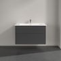 Villeroy & Boch Finero umywalka z szafką 100 cm i szafka lustrzana zestaw meblowy glossy grey S00403FPR1 zdj.11