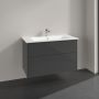 Villeroy & Boch Finero umywalka z szafką 100 cm i lustrem zestaw meblowy glossy grey S00303FPR1 zdj.10