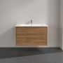 Villeroy & Boch Finero umywalka z szafką 100 cm i szafka lustrzana zestaw meblowy kansas oak S00403RHR1 zdj.11
