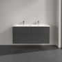 Villeroy & Boch Finero umywalka z szafką 130 cm i szafka lustrzana zestaw meblowy glossy grey S00405FPR1 zdj.10