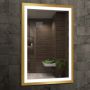 Venti Luxled Gold lustro 60x80 cm prostokątne z oświetleniem złoty zdj.6