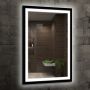 Venti Luxled lustro 60x80 cm pionowe/poziome z podświetleniem czarny mat zdj.2