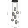 Wofi Belleville lampa wisząca 6x40 W czarna 5007-502 zdj.2