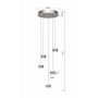 Aviano Quiberon lampa wisząca 27 W srebrna-szampan 5039-503 zdj.2