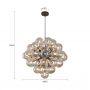 Aviano Portofino lampa wisząca 44x2,2 W czarna-chrom-przydymiona 5079-4405 zdj.2