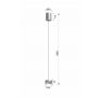 Aviano Quiberon lampa wisząca 1x8 W szampan-nikiel 6039-103 zdj.2