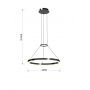 Aviano Perpignon lampa wisząca 1x30 W czarna-chrom 6049-0110 zdj.2