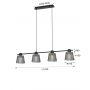 Aviano Mitica lampa wisząca 4x40 W czarna 6219-0410 zdj.2