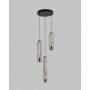 Aviano Cilindro lampa wisząca 3x9 W czarna-chrom-przydymiona 6223-0310 zdj.3