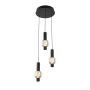 Aviano Ronda lampa wisząca 3x8 W czarna-chrom-przydymiona 6224-0310 zdj.1