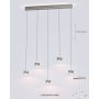 Aviano Quiberon lampa wisząca 27 W szampan-nikiel 7039-503 zdj.5