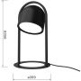 Aviano Nizza lampa biurkowa 1x105 W czarna 8045-102 zdj.2