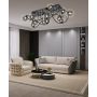 Wofi Nancy lampa podsufitowa 12x3,5 W czarna 9014-1205 zdj.5