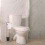 YokaHome Berni stojak na papier toaletowy ze szczotką WC czarny mat/bambus BERNI-BLK zdj.3