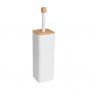 YokaHome Amba szczotka toaletowa stojąca biały mat/bambus PD.AMBA-WHT zdj.1