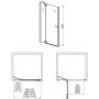 Aquaform Verra Line drzwi uchylne 90 cm lewe 103-09401 zdj.2