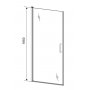 Aquaform Missisipi drzwi prysznicowe 80 cm wahadłowe 103-40024 zdj.2