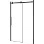 Bravat Omega Black drzwi prysznicowe 120 cm wnękowe czarny/szkło przezroczyste OMEGABLACKDRZWI120 zdj.1