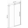 Bravat Omega drzwi prysznicowe 120 cm rozsuwane OMEGADRZWI120CH zdj.2