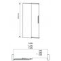 Bravat SL drzwi prysznicowe 100 cm wnękowe czarny mat/szkło przezroczyste SL191-100 zdj.2