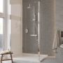 Besco Eco-N ścianka prysznicowa Walk-In 90 cm chrom/szkło przezroczyste EN-90-195C zdj.4