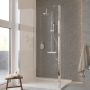 Besco Eco-N ścianka prysznicowa Walk-In 100 cm chrom/szkło przezroczyste EN-100-195C zdj.4
