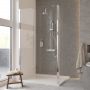 Besco Eco-N ścianka prysznicowa Walk-In 110 cm chrom/szkło przezroczyste EN-110-195C zdj.4