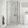 Besco Exo-CH ścianka prysznicowa 80 cm boczna chrom/szkło przezroczyste PCH-80-190C zdj.4