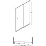 Besco Duo Slide drzwi prysznicowe 100 cm przesuwne chrom/szkło przezroczyste DDS-100 zdj.2