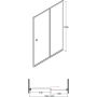 Besco Duo Slide drzwi prysznicowe 140 cm przesuwne chrom błyszczący/szkło przezroczyste DDS-140 zdj.2
