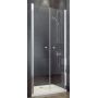 Besco Sinco Due drzwi prysznicowe 80 cm wnękowe chrom błyszczący/szkło przezroczyste DSD-80 zdj.3