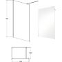 Besco Eco-N ścianka prysznicowa Walk-In 100 cm chrom/szkło przezroczyste EN-100-195C zdj.2