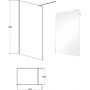 Besco Eco-N ścianka prysznicowa Walk-In 110 cm chrom/szkło przezroczyste EN-110-195C zdj.2