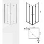 Besco Exo-H kabina prysznicowa 80x80 cm kwadratowa chrom połysk/szkło przezroczyste KEH-80-195 zdj.2