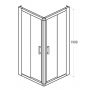Besco Modern 190 kabina prysznicowa 80x80 cm kwadratowa chrom połysk/szkło przezroczyste MK-80-190-C zdj.2