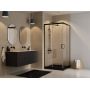 Besco Modern Black kabina prysznicowa 80x80 cm kwadratowa czarny mat/szkło przezroczyste MKB-80-190-C zdj.6