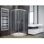 Besco Modern 190 kabina prysznicowa 80x80 cm półokrągła chrom połysk/szkło przezroczyste MP-80-190-C zdj.4