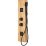 Corsan Bao panel prysznicowy ścienny termostatyczny drewno/czarny półmat B-022TBAOCZARNY zdj.4