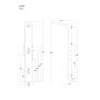 Corsan Duo panel prysznicowy ścienny biały półmat/czarny półmat A-777MDUOBIAŁO-CZARNE/BL zdj.2