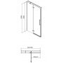 Cersanit Crea drzwi prysznicowe 90 cm lewe szkło przezroczyste S159-005 zdj.2