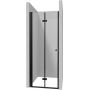 Zestaw Deante Kerria Plus drzwi prysznicowe 80 cm z profilem wnękowym czarny/szkło przezroczyste (KTSXN42P, KTSN00X) zdj.1