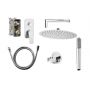 Zestaw Deante Cynia bateria wannowo-prysznicowa podtynkowa z zestawem natryskowym i deszczownicą chrom (BXX0CYM, BXXX44M, NAC003K, NAC047K, NAC051K, NDA151S, NOR051S) zdj.1
