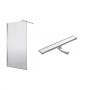 Zestaw Deante Abelia Walk-In ścianka prysznicowa 100 cm z odpływem liniowym 70 cm chrom/stal (KTA030P, KOS007D) zdj.1