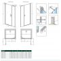 Radaway Nes DWS drzwi prysznicowe 110 cm wnękowe prawe chrom/szkło przezroczyste 10028110-01-01R zdj.2