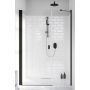 Radaway Nes 8 Black DWS drzwi prysznicowe 69,1 cm wnękowe lewe czarny mat/szkło przezroczyste 10078110-54-01L zdj.1