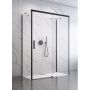 Radaway Idea Black KDJ+S drzwi prysznicowe 100 cm prawe czarny mat/szkło przezroczyste 10116100-54-01R zdj.1