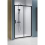 Radaway Premium Pro Black DWJ drzwi prysznicowe 110 cm rozsuwane czarny mat/szkło przezroczyste 1014110-54-01R zdj.1